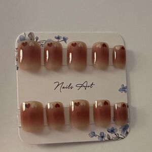 Heart Design Press-On Nails